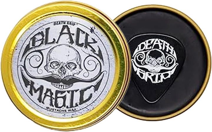 Black Magic Sudden Death Mustache Wax | Hide Grey Hair | Strong Hold | 1 Oz Tin | No Heat Source Required | Unscented