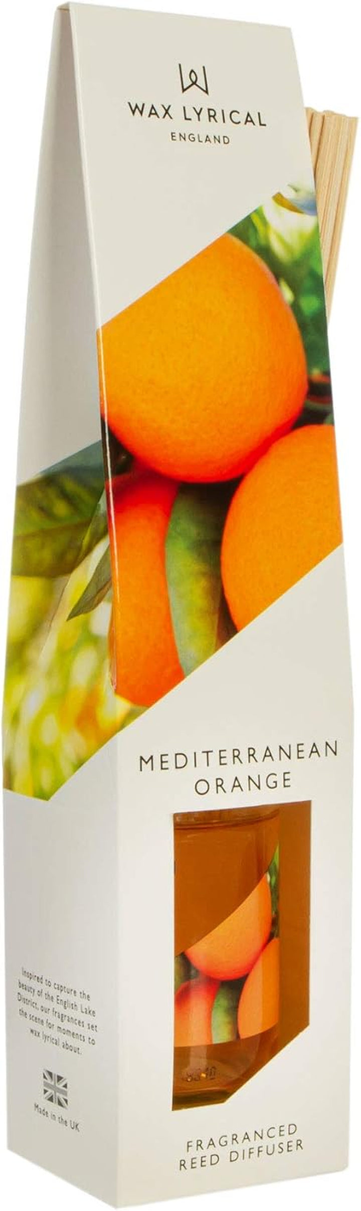 Mediterranean Orange Reed Diffuser Refill - 200Ml | Refreshing Orange Citrus Scent | Made in England
