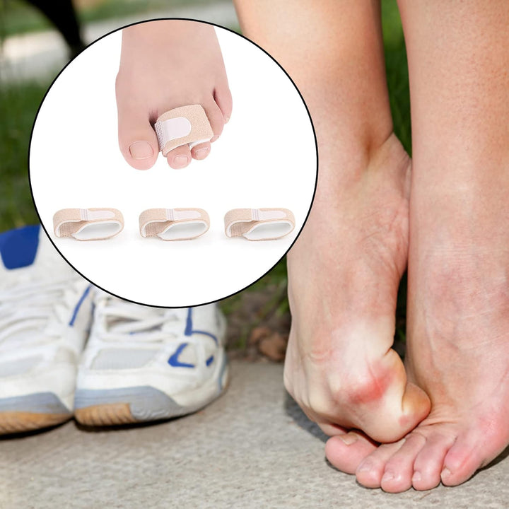 3Pcs Hammer Toe Straightener,Broken Toe Wraps Splint Bandages,Toe Straighteners Reusable,Hammer Toe Splint,Toe Cushioned Bandages for Correcting Hammer Toe,Overlapping Toes,Crooked Toes,Toe Protector
