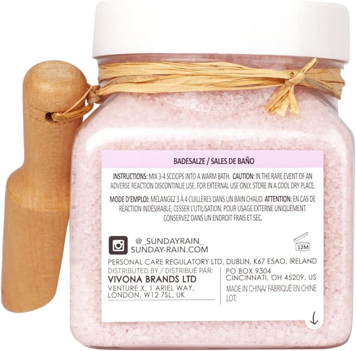 Luxury Nourishing Bath Crystals, Vegan & Cruelty-Free with Vitamin Rich Acai Berry Extract & Natural Sea Salts, 500G