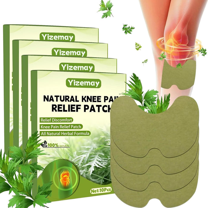 Knee Pain Relief Patches, 40Pcs Knee Patches Pain Relief Plaster Wormwood Herbal Knee Pain Relief Patches Relieves Muscle Soreness in Knee, Neck, Shoulder