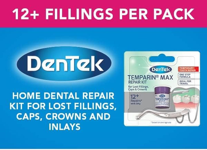 Temparin Max, Home Temporary Dental Repair Kit for Reparing Lost Fillings or Securing Loose Caps, Crowns or Inlays, 12+ Repairs