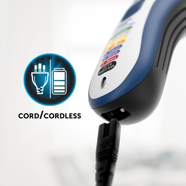 Colour Pro Cordless Combi Haircutting Kit, Hair Clipper & Trimmer for Full Haircuts, Rechargeable, Long Life Hair Clipper & Battery Powered Trimmer, Colour Coded for Easy Clipping, Full Haircuts