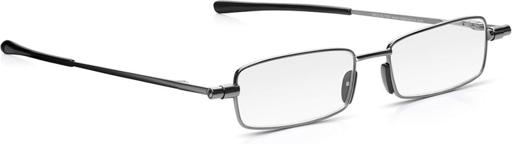 Folding Reading Glasses +1 to +3.5, Easy to Fold Flat Quality Eyeglasses with Tough Protective Case