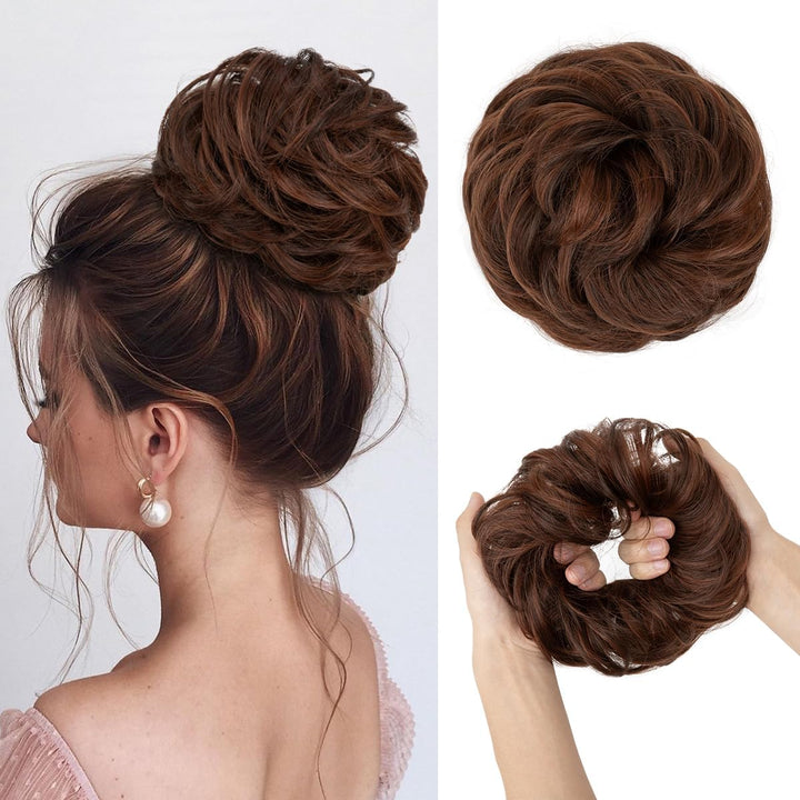 Messy Bun Hair Piece for Womens Synthetic Scrunchies Buns Extension Hairpieces Updo Pony Tail Dirty Blonde