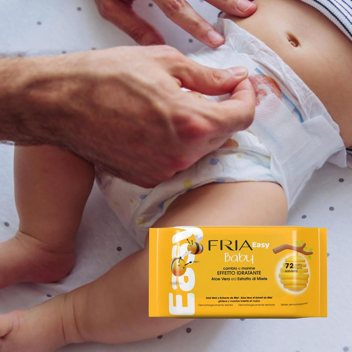 Utility Baby Gentle Wipes with Aloe Vera and Honey Extract for Baby Changing Diapers and Hands Hygiene, 72 Wipes per Pack