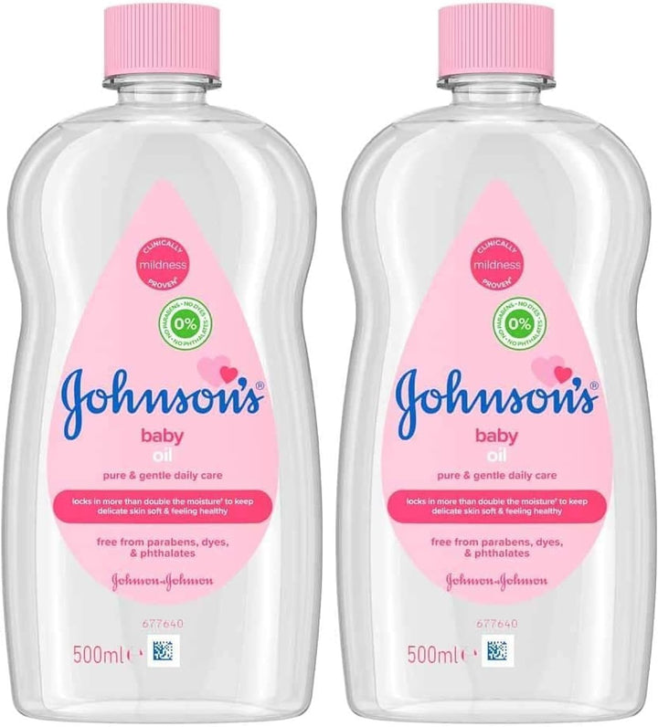 Oil (1 X 500 Ml) Moisturising Baby Oil to Protect Delicate and Dry Skin, Hypoallergenic and Ph-Balanced, Ideal for Massage, Moisturiser for Dry Skin to Soften Hands and Body