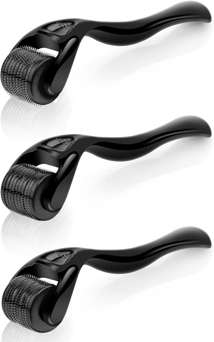 Derma Roller, 0.5Mm Beard Roller, 540 Titanium Micro Needling Rollers for Men and Women, Beard Growth Rollers for Stimulate Hair Growth, Facial Skin Care, Scar Removal