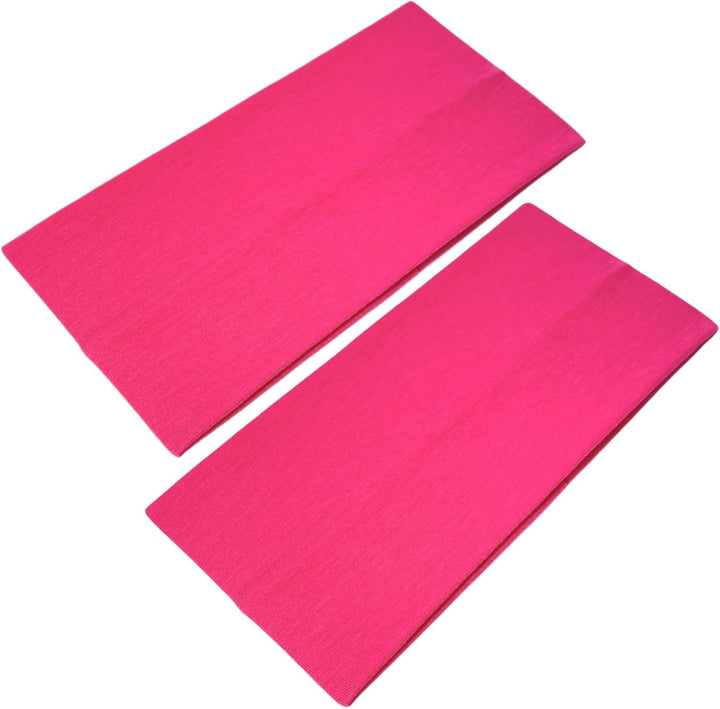 Extra Wide Headbands 11Cm Plain Stretchy Kylie Head Band 2 Pack Unisex Bandeau Headbands for Women & Men Soft Hairbands Yoga Bandana Headband (Black)