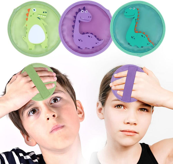 Ice Pack Cold Compress for Kids, 3 Bump Ice Pack with Soft Backing for Child Pain Relief, Kid Ice Packs for Swelling, Bruise, Fever -4.7"