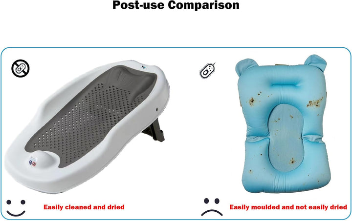 Baby Bath Tub with Bath Stand, 81 X 40 X 24 Cm, Ergonomic Baby Bath with Foldable Bath Stand, Foldable Bathtub with Non-Slip, Folding Bathtub for Newborns ，Grey