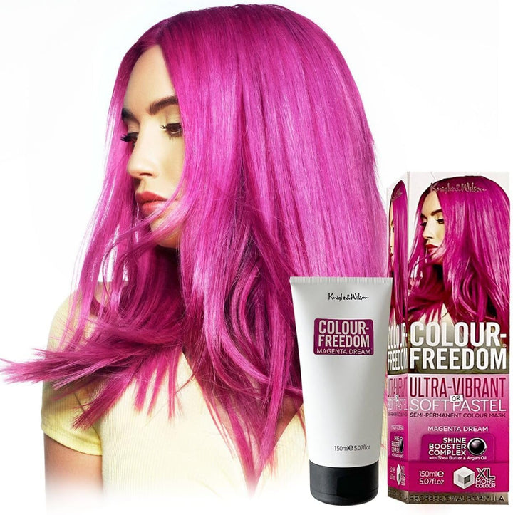Colour-Freedom 150Ml Mystic Purple Semi-Permanent Hair Colour - Ultra-Vibrant Vegan Friendly Colour Mask with Shine Booster Complex - Ammonia Free Colour Lasts up to 6-10 Washes