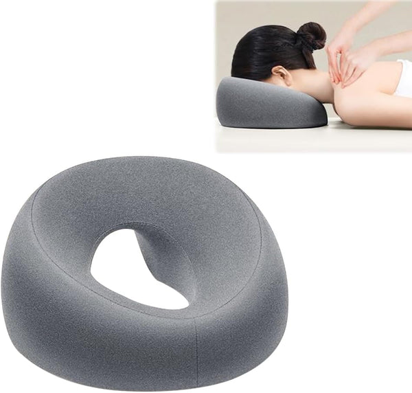 Face down Pillow, Massage Face Pillow, Face Cushion for Massage Table, Ergonomic Prone Cushion, Memory Foam M-Shaped, Massage Table Headrest for Bed, Beauty Pillow for Spa, Salons, Massage