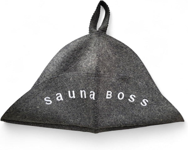 Sauna Hat Made of Wool Felt – (510-148) Felt Sauna Cap for Men and Women, Felt Cap for Sauna, Grey 510-148, One Size