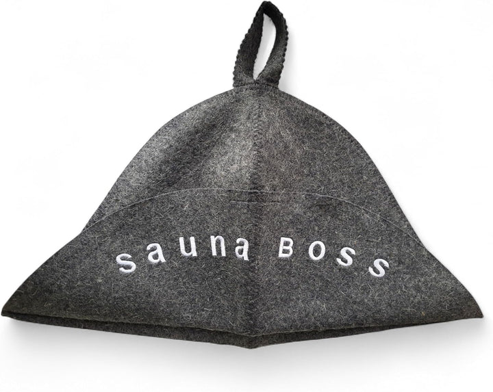 Sauna Hat Made of Wool Felt – (510-148) Felt Sauna Cap for Men and Women, Felt Cap for Sauna, Grey 510-148, One Size