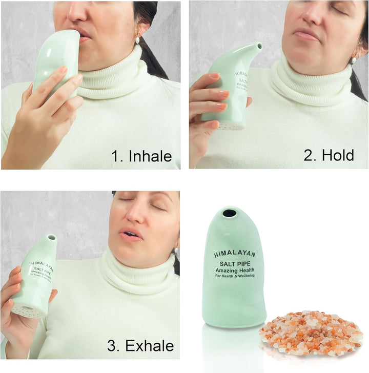 Salt Inhaler - Himalayan Salt Pipe - Natural Respiratory Aid