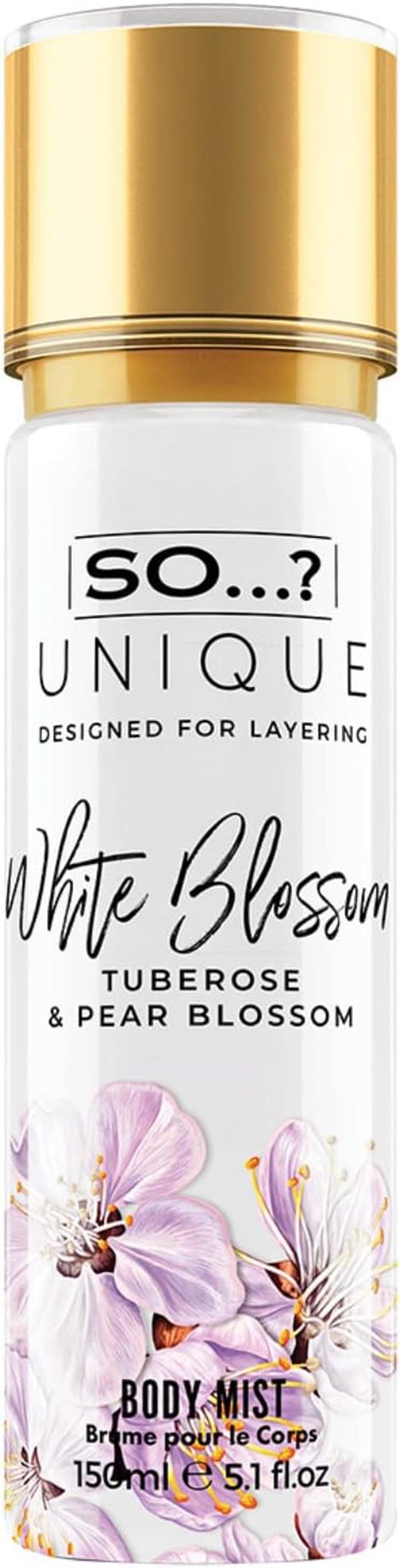 Unique Womens White Blossom Body Mist Fragrance Spray 150Ml