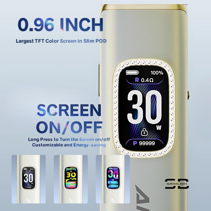 Voopoo Argus G3 Vape Kit (Diamond Pink) - 9 Colours to Choose from - 45 Min Fast Charge 30W /1500Mah, Compatible Will All Argus Pods - No Nicotine (Diamond Pink)