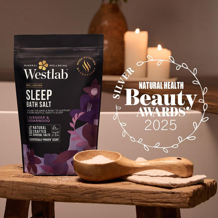 Magnesium Deep Sleep Bath Salts 1Kg - Help Calm Mind & Body. 100% Natural Organic Lavender & Cedarwood.