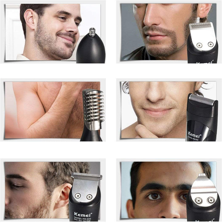 Beard Trimmer Hair Clipper All 11 in 1 Man'S Grooming Kit Facial Nose and Head Haircut Trimming, Rechargeable Mustache Trimmers Shaver Suit Hair Cutter with Fast Charge