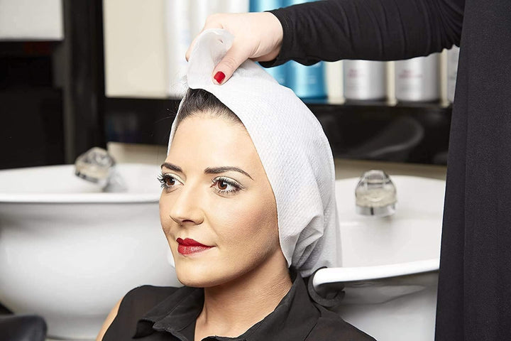 Enki Luxury Disposable Hair & Beauty Towel (White) 56Gsm, 40Cm X 80Cm (1 X Pack of 50 Towels)