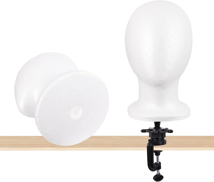 Mannequin Heads Foam Wigs Holder Hats DIY Wig Head Styrofoam Wig Stand (White)