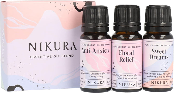 Essential Oils Blends Gift Set | Calming Essential Oils for Diffusers for Home, Sleep, Wax Melts | Relaxing Aromatherapy Oils Set | UK Made & Vegan