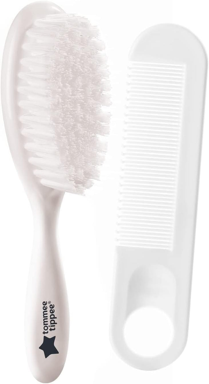 Essential Basics Brush and Comb Set, White, 2 Count (Pack of 1)