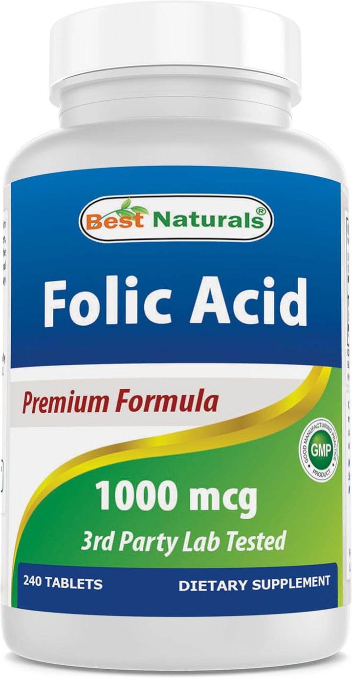 Folic Acid 1000 Mcg (Vitamin B9), 240 Tablets