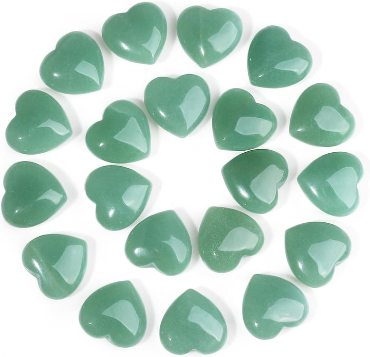 20PCS Heart Healing Crystals Gifts Gemstones Set Bulk Quartz Love Gem Stones Wholesale Polished Pocket Chakra Reiki Spiritual Wellbeing Stocking Filler Mini Small Gift for Women