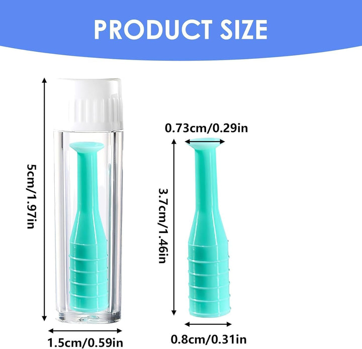 Contact Lens Applicator,4 Pieces Silicone Contact Lens Inserter,Contact Lens Remover Set,Contact Lens Remover Tool with Storage Cases for Home Travel Outdoor Activities(Green)