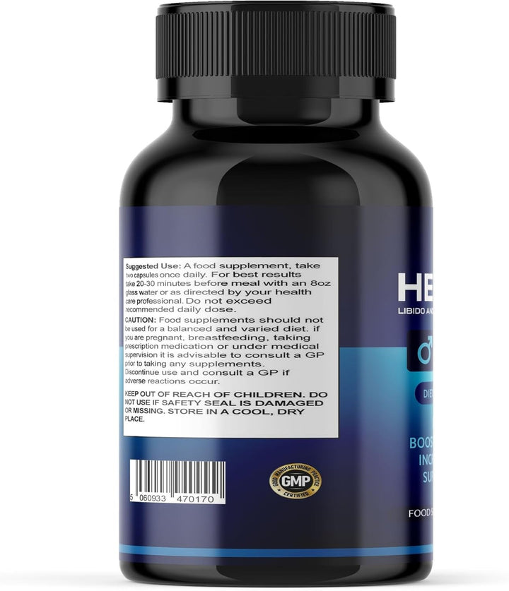 Heroup – Advanced Male Vitality Supplement | 60 Capsules | Supports Energy, Stamina & Performance | Non-Gmo, Made in GMP Facilities/