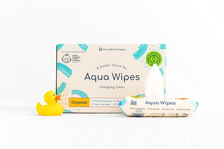 Originals Baby Wipes, 100% Biodegradable, Plastic Free, 99.6% Purified Water, Newborn Wipe, Vegan, Paraben and Perfume Free, NHS Approved (12 Packs of 64, 768 Wipes)