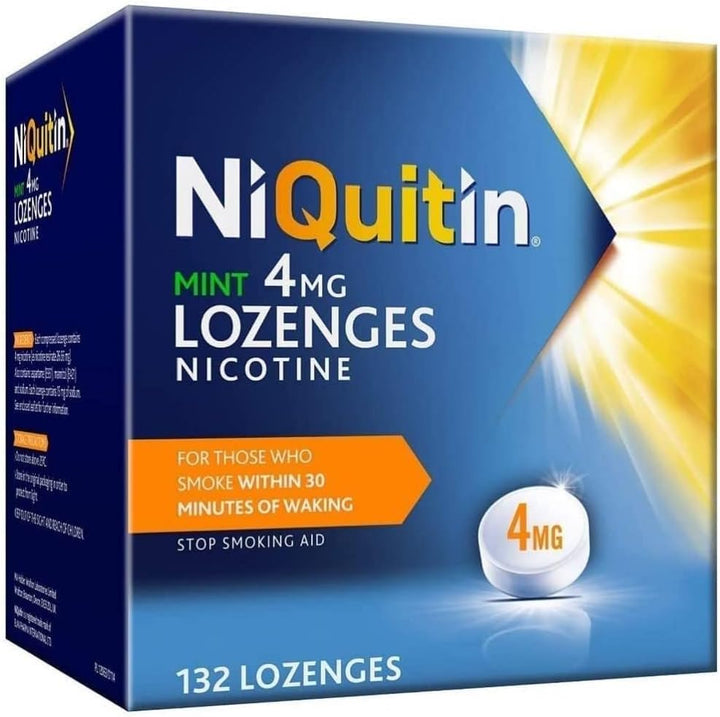 Mint, Effective Smoking Craving Relief, Long-Lasting Effect, Reduce and Quit Smoking Aid, 4 Mg Lozenges, 132 Count