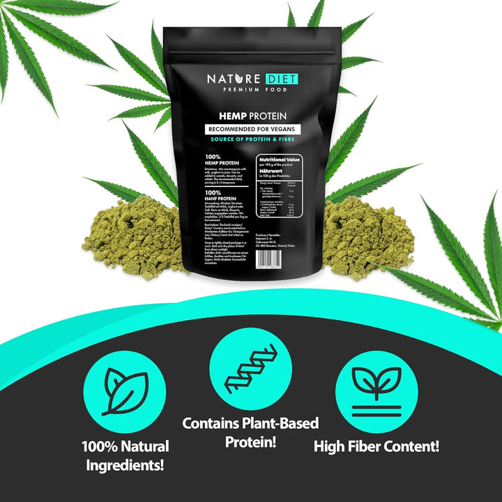 - Hemp Protein 1000G , Vegan , Protein Powder , Plant-Based