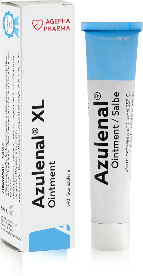 Ointment with Guaiazulene – Itch Relief & Wound Healing Cream for Burns, Cuts, Insect Bites, Hemorrhoids, Anal Fissures, Nappy Rash & Sore Nipples – Soothes Redness, Pain & Itching (50G)