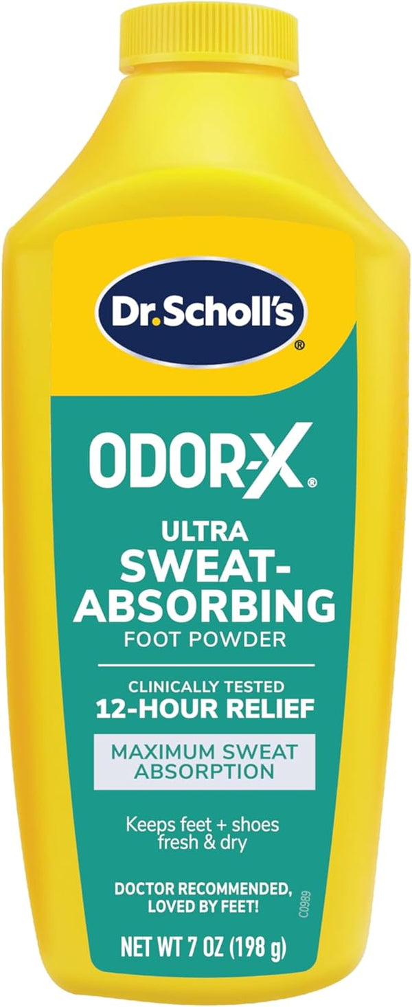Odor-X Sweat Absorbing Foot Powder, 7 Ounce (Pack of 1)