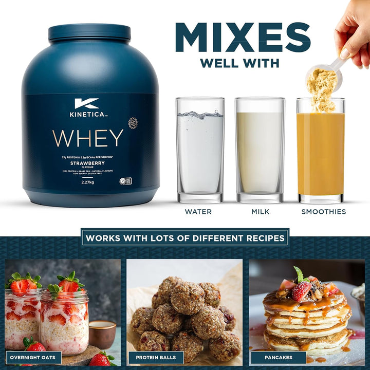 Sports Whey Protein Powder - Banana Flavour | 23G Protein/Serve, 76 Servings/2.27Kg Pack | Gluten Free Supplement | Optimum for Muscle Growth & Recovery | Mixes Well with Water, Milk & Shakes