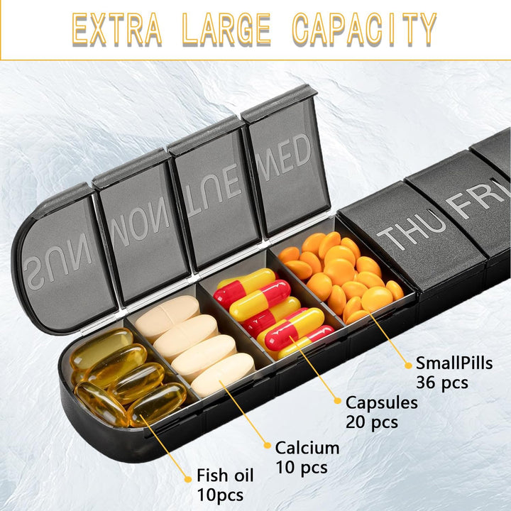 Pill Boxes 7 Day 1 Times a Day for Hold Medication Vitamins