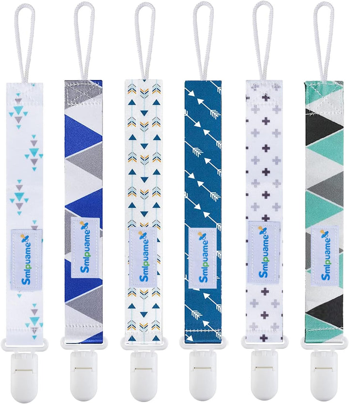 Dummy Clips Girl,6 Pack BPA Free Soother Chain,Pacifier Holder Clips for Teether Toy,Baby Dummy Strap Clip Universal Design Fit All Pacifiers Baby Teething Toys,Newborn Baby Shower(Fruit)