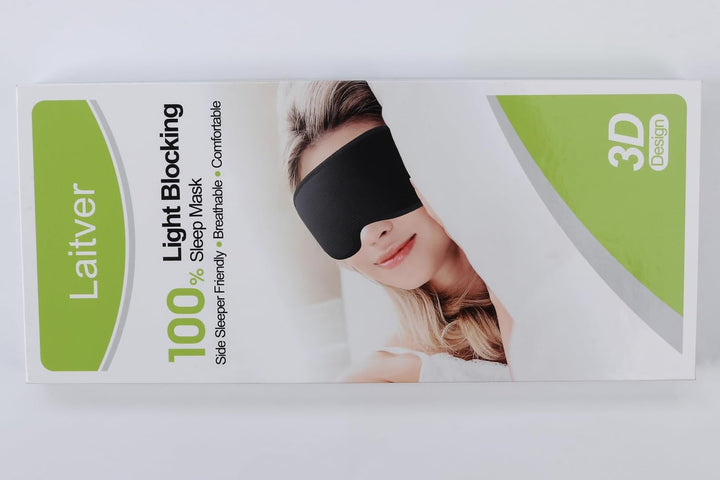 100% Blackout Sleep Mask for Women Men- Perfect Eye Sleeping Mask for Side Sleeper, Zero Eye Pressure, 3D Cutout Eyeball Movement Friendly, Ultra Soft & Comfortable Blindfold for Travel/Nap
