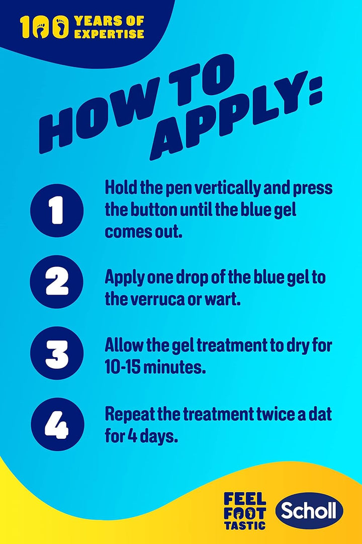 Dr. Scholl’S Verruca Treatment and Wart Remover Pen - Visible Results in 1 Week, Precision Tip for Removal of Warts & Verrucas on Hands & Feet, Suitable for Kids 4+, Easy Use 1-Click Applicator