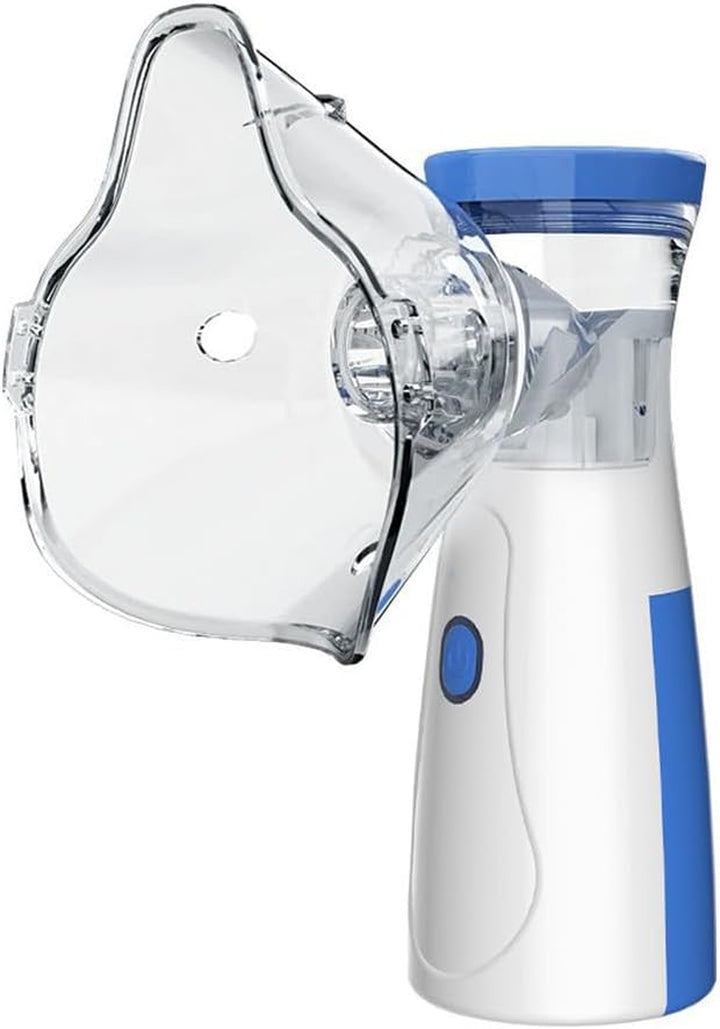 Portable Nebulizer Machine for Adults & Kids - Easy-To-Use Handheld Nebuliser with Mouthpiece & 2 Masks for Home & Travel