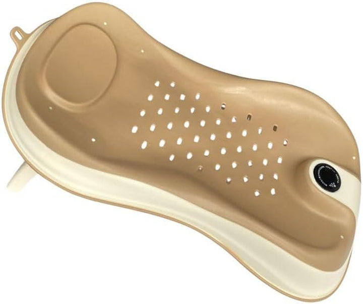 Baby Bath Support Seat – Ergonomic Infant Bath Lounger | Foldable, Non-Slip Baby Bather for Newborns 0–12 Months | Quick Drain Design | Soft PP+TPE Material | 55Cm (Grey2)