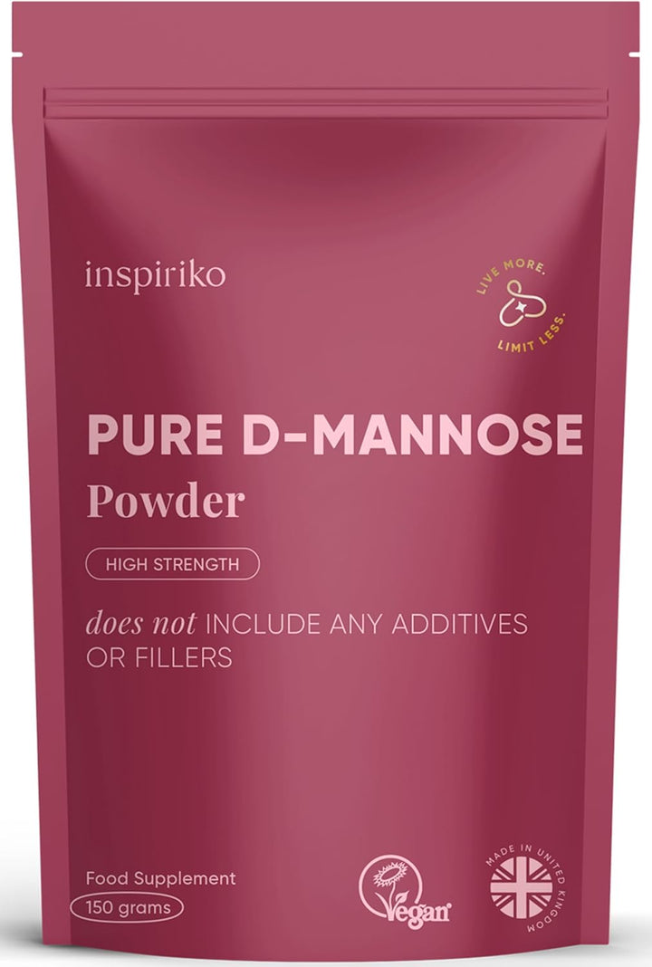 D Mannose 1000Mg Tablets Complex - 3-In-1 D-Mannose Capsules with High-Strength Cranberry Extract & Vitamin C. 60 Capsules. Made in UK