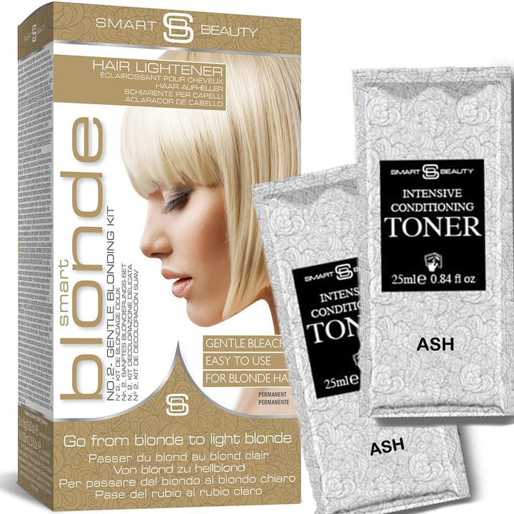 No.1 Bleach Kit for Dark Hair, Smart Blonde Hair Bleach, Hair Lightener for Dark Hair, Perfect for Hair Highlighting, Ideal Preparation for Vibrant Pastel Hair Colour, Vegan, Cruelty Free