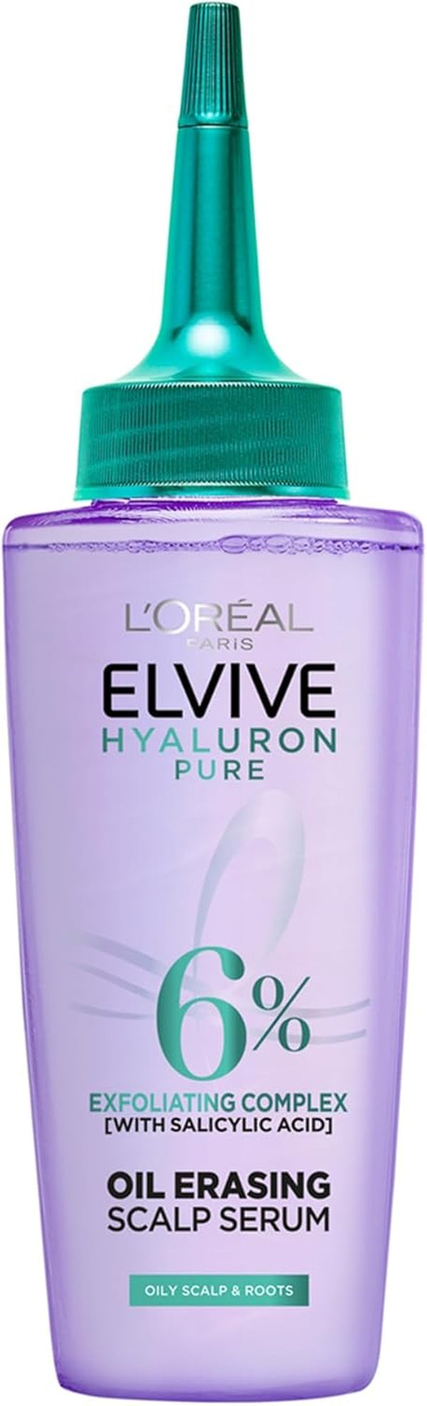 L’Oréal Paris Elvive Hydra Pure Exfoliating Pre-Shampoo Scalp Serum for Oily Scalp & Roots, with Salicylic Acid, Gently Cleansed of Excess Oil, Grease, Product Build-Up and Impurities, 102Ml