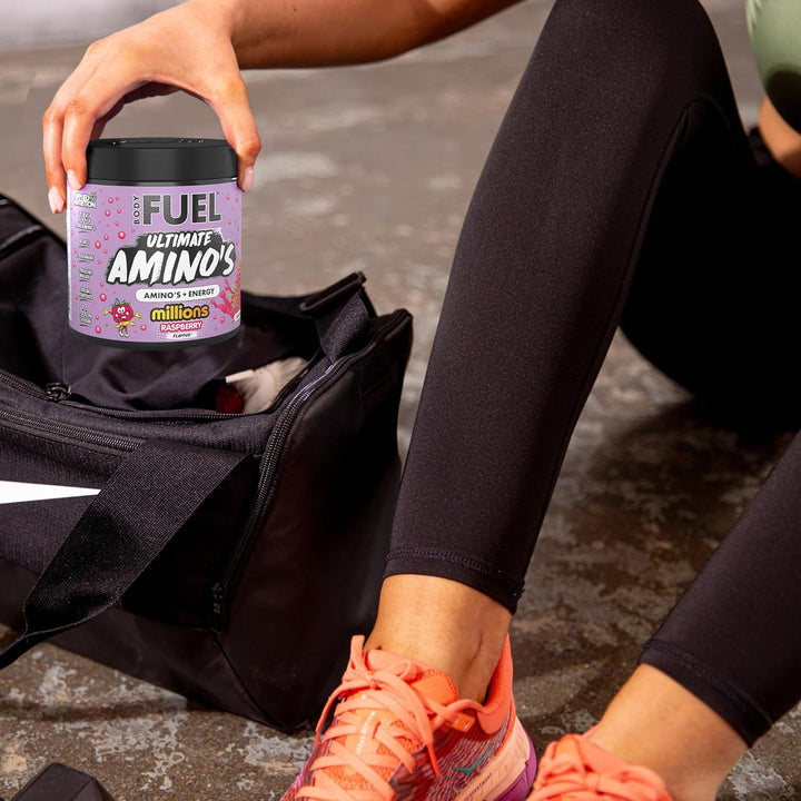 Bodyfuel Amino'S - Amino Acids Supplement, EAA Essential Amino Acids Powder, Muscle Fuel & Recovery (270G - 30 Servings) (Millions Raspberry)