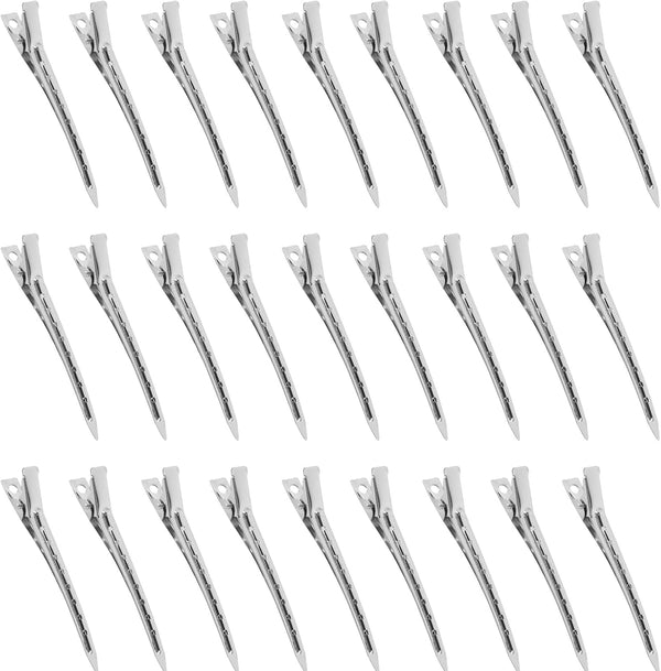 36 X Hair Clips for Styling, 3.5" Duck Bill Clips, Pin Curl Metal Sectioning Rollers, Long Roller Styling Alligator Hairdressing