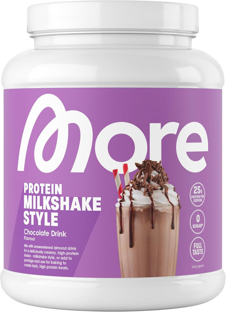More Protein Whey Casein Protein Powder, Vanilla Ice Cream, 600 G, 1.32 Lbs, 20 Servings - with Lactase Casein protein, Slow-digesting protein, Protein supplement, Protein powder, Muscle recovery protein, Fitness protein, High protein, Natural protein, He